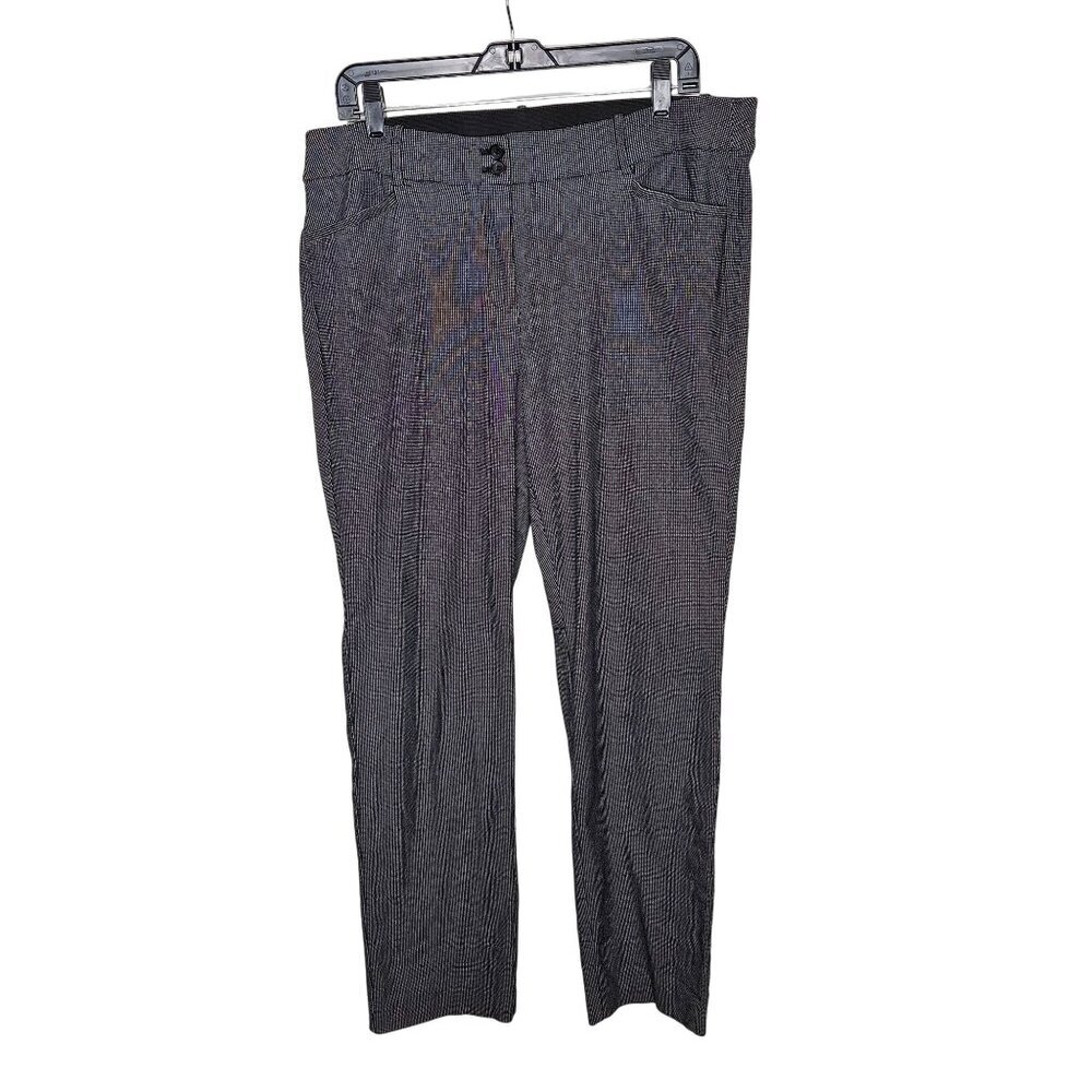 Lane Bryant Womens Dress Cropped Pants 18‎ Black White Dots Minimalist Neutral